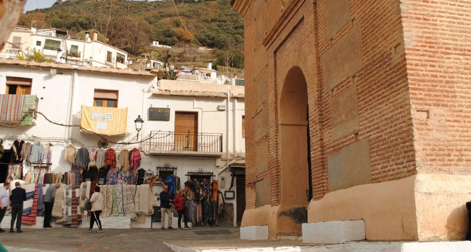 Plaza de la Libertad, donde se celebran muchas de las festividades de Pampaneira