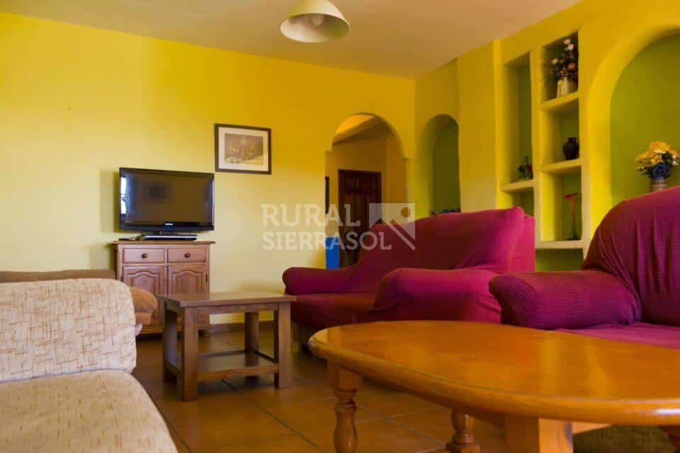 Sofás y TV de Casa rural en Almáchar (Málaga)-1188