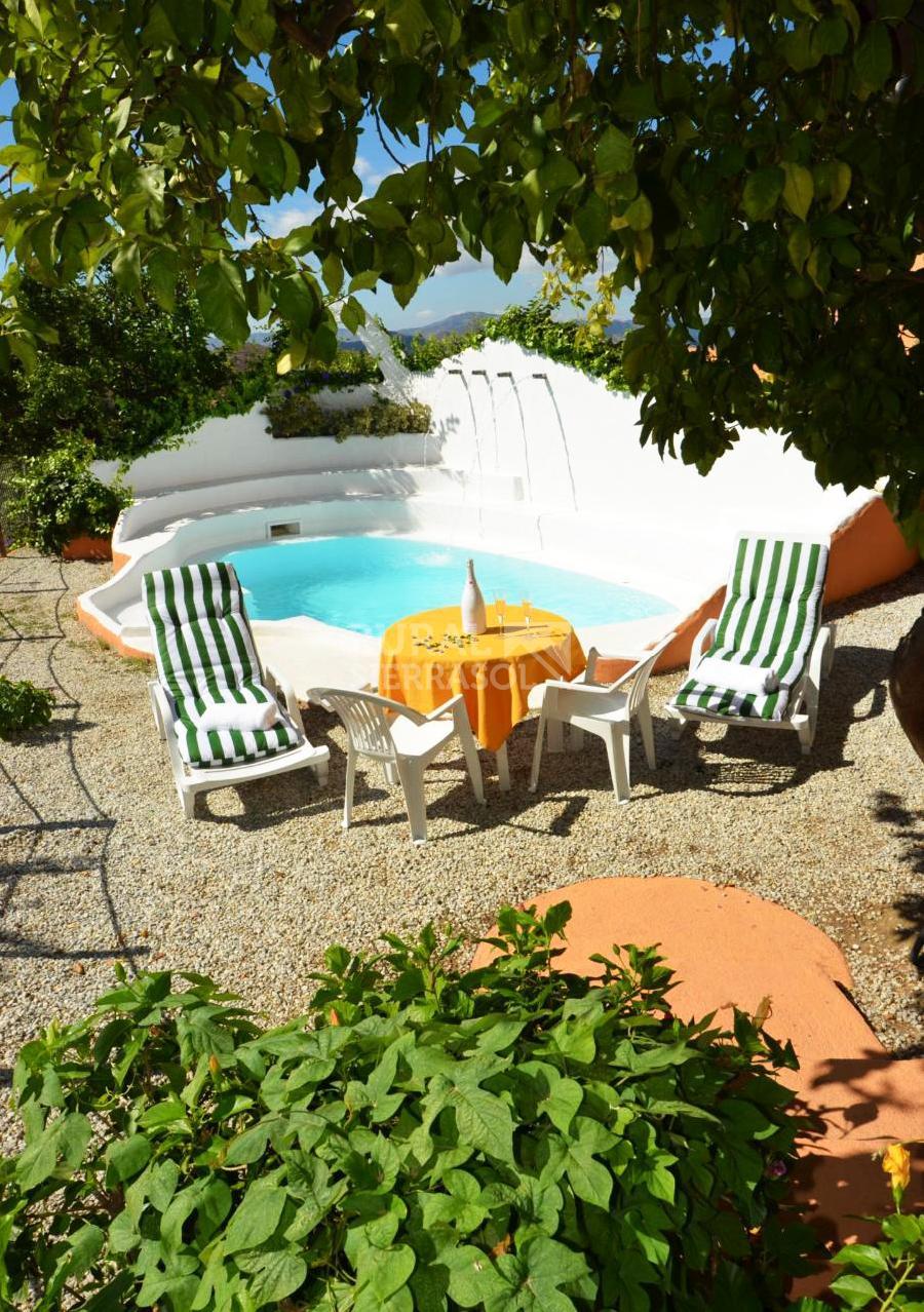 Jardín y piscina de Hotel rural en Alcaucín (Málaga)-3415