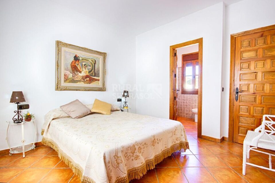 Habitación con cama doble de Hotel rural en Alcaucín (Málaga)-3415