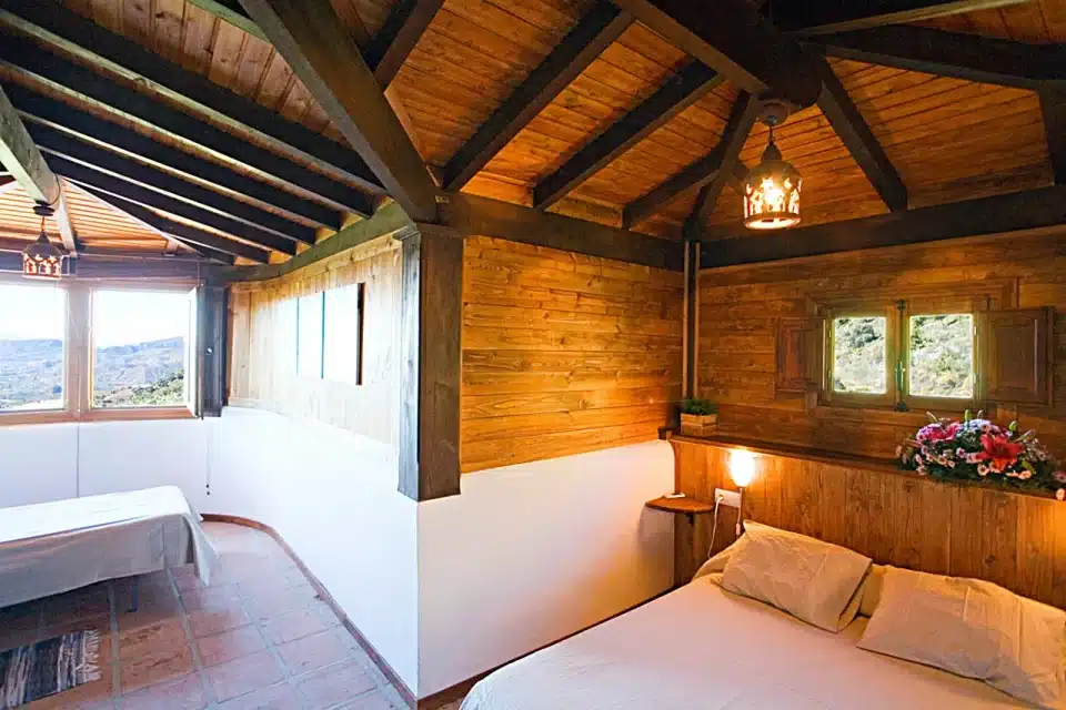 Habitación con dos camas individuales de Casa rural en El Chorro - Álora (Málaga)-3093