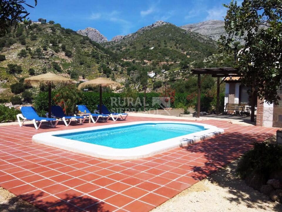 Piscina y entorno de Casa rural en El Chorro - Álora (Málaga)-1764