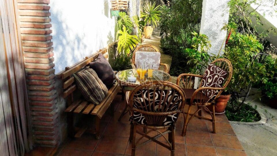 Terraza con mobiliario de exterior de Casa rural en Periana (Málaga)-3339