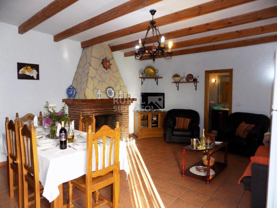 Salón con chimenea de Casa rural en Periana (Málaga)-3339