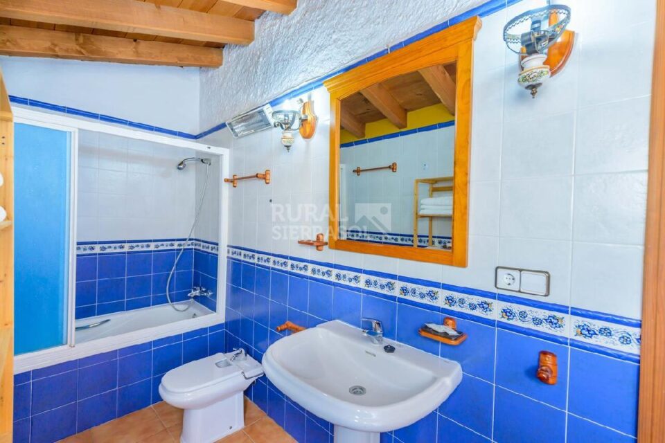 Baño azul de Casa rural en Alcaucín (Málaga)-3698