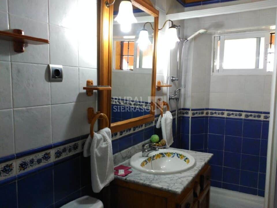 Baño con plato ducha de Casa rural en Alcaucín (Málaga)-3699