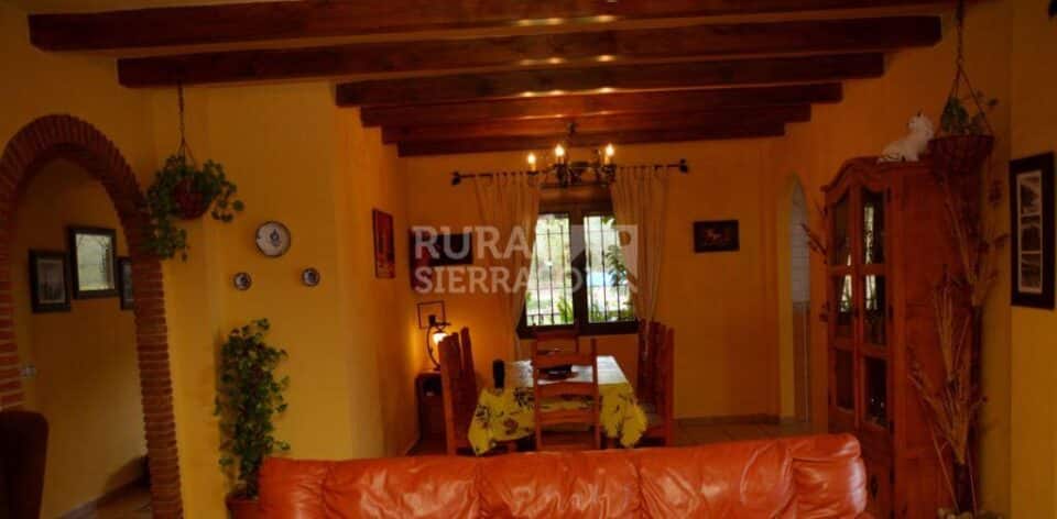 Salón con mesa de comedor de Casa rural en Alcaucín (Málaga)-3842