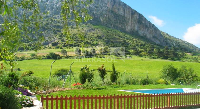 Piscina y entorno natural de Casa rural en Alfarnate (Málaga)-3954