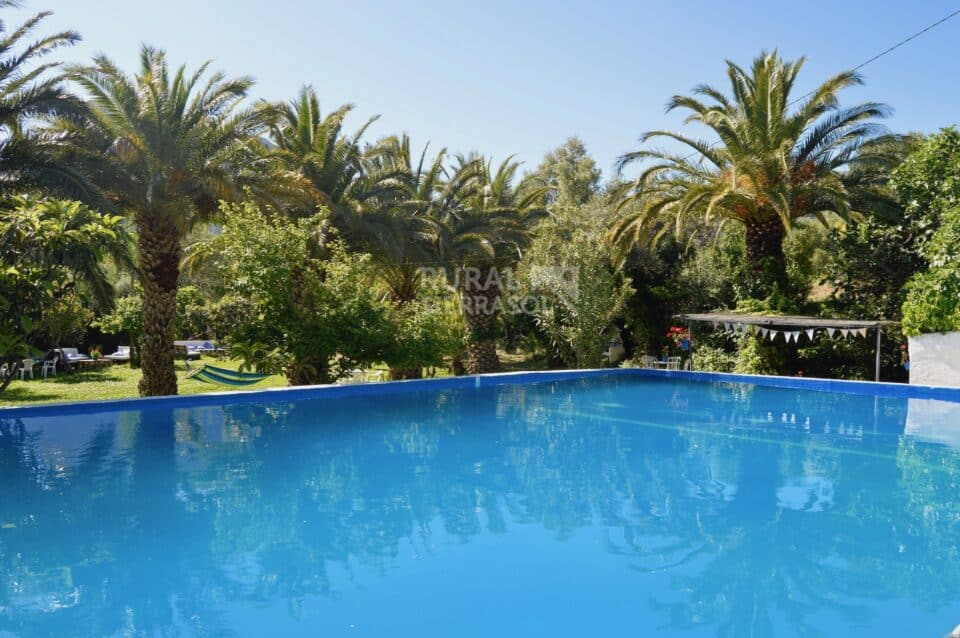 Piscina y jardín de Casa rural en Alfarnatejo (Málaga)-1100