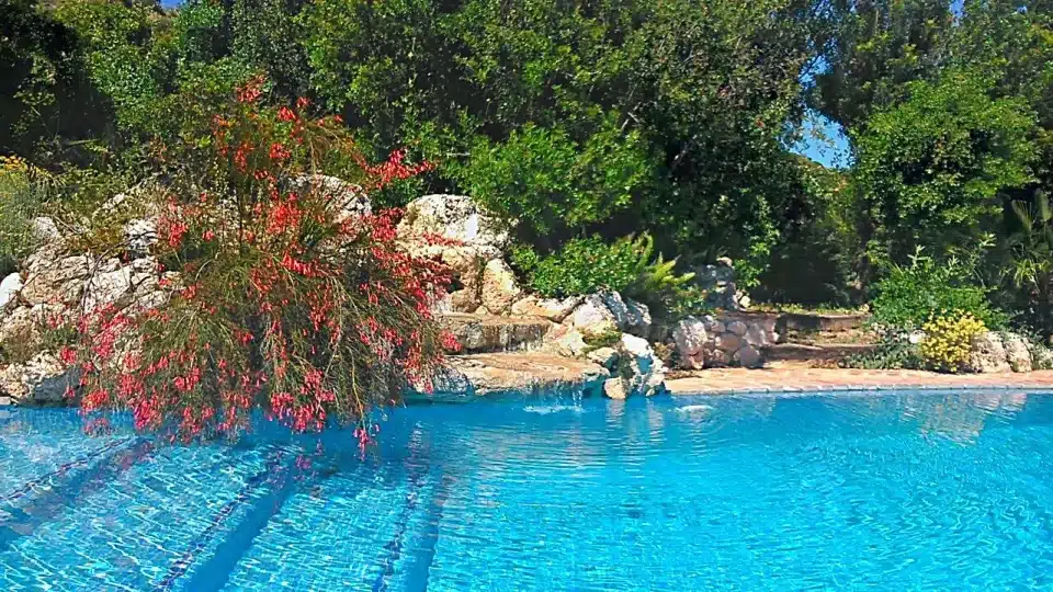 Piscina y jardín de Casa rural en El Chorro - Álora (Málaga)- 2669