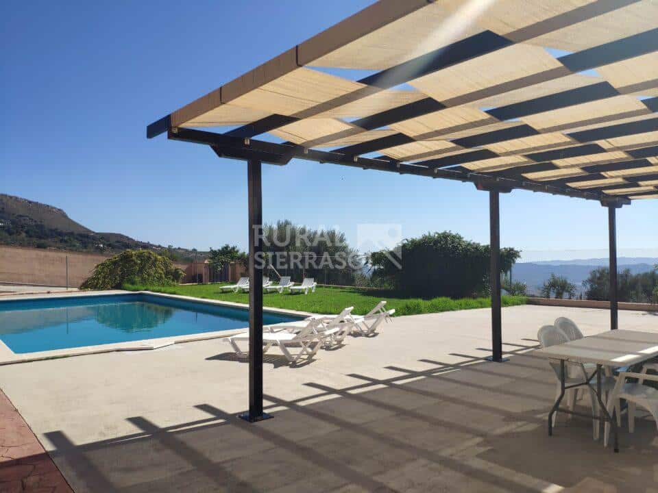 Zona de piscina de casa rural en Periana (Málaga) referencia 1086