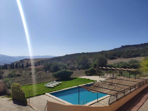 Vista de piscina de casa rural en Periana (Málaga) referencia 1086