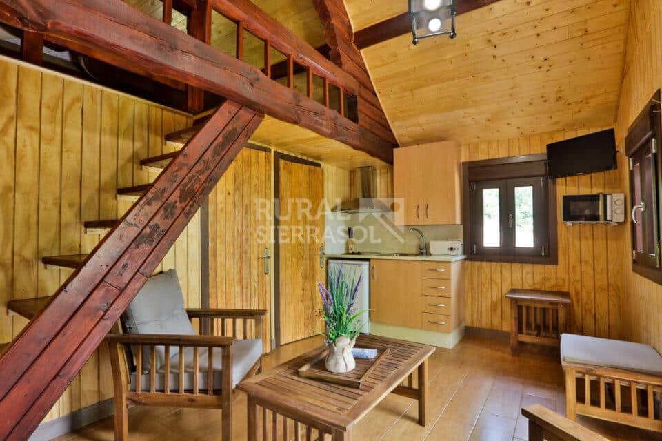 Confortable Cabaña de Madera en Arroyo Frío, para 4 personas, con piscina y aire acodicionado - Imagen 7