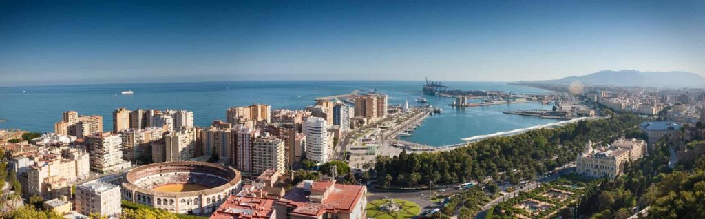 Vista de panorámica de la ciudad de Málaga