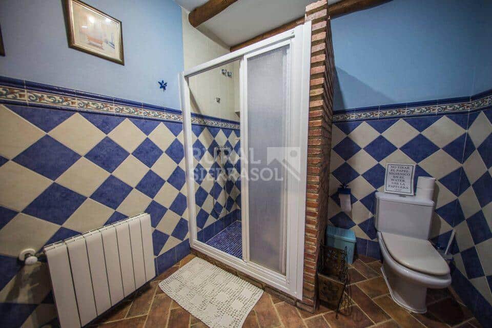 Ducha y retrete de casa rural en Benaoján (Málaga) referencia 4118