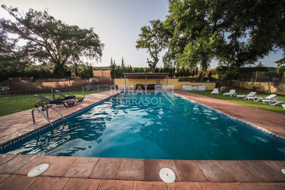 Vista de piscina de casa rural en Benaoján (Málaga) referencia 4118