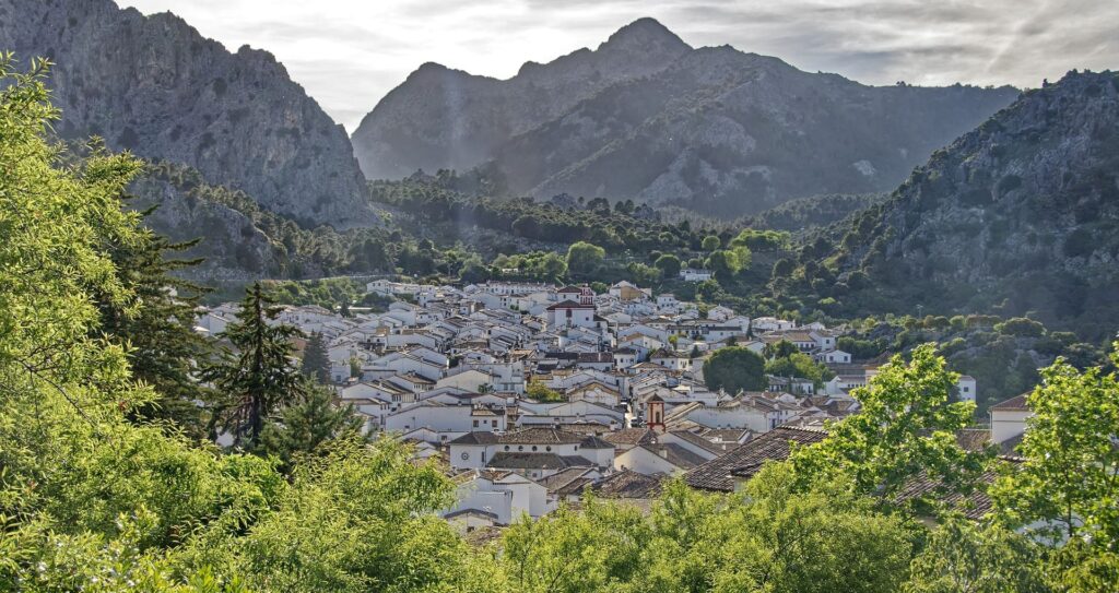 Vista de Grazalema, el lugar con más lluvia de España