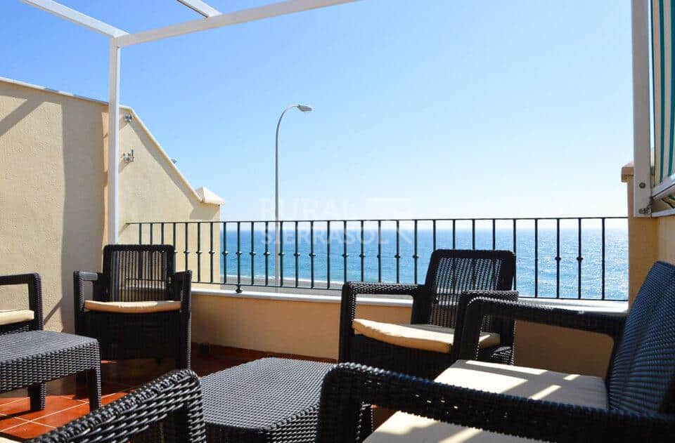 Terraza con vistas al mar de casa rural en Chílches, Vélez-Málaga (Málaga), referencia 4140